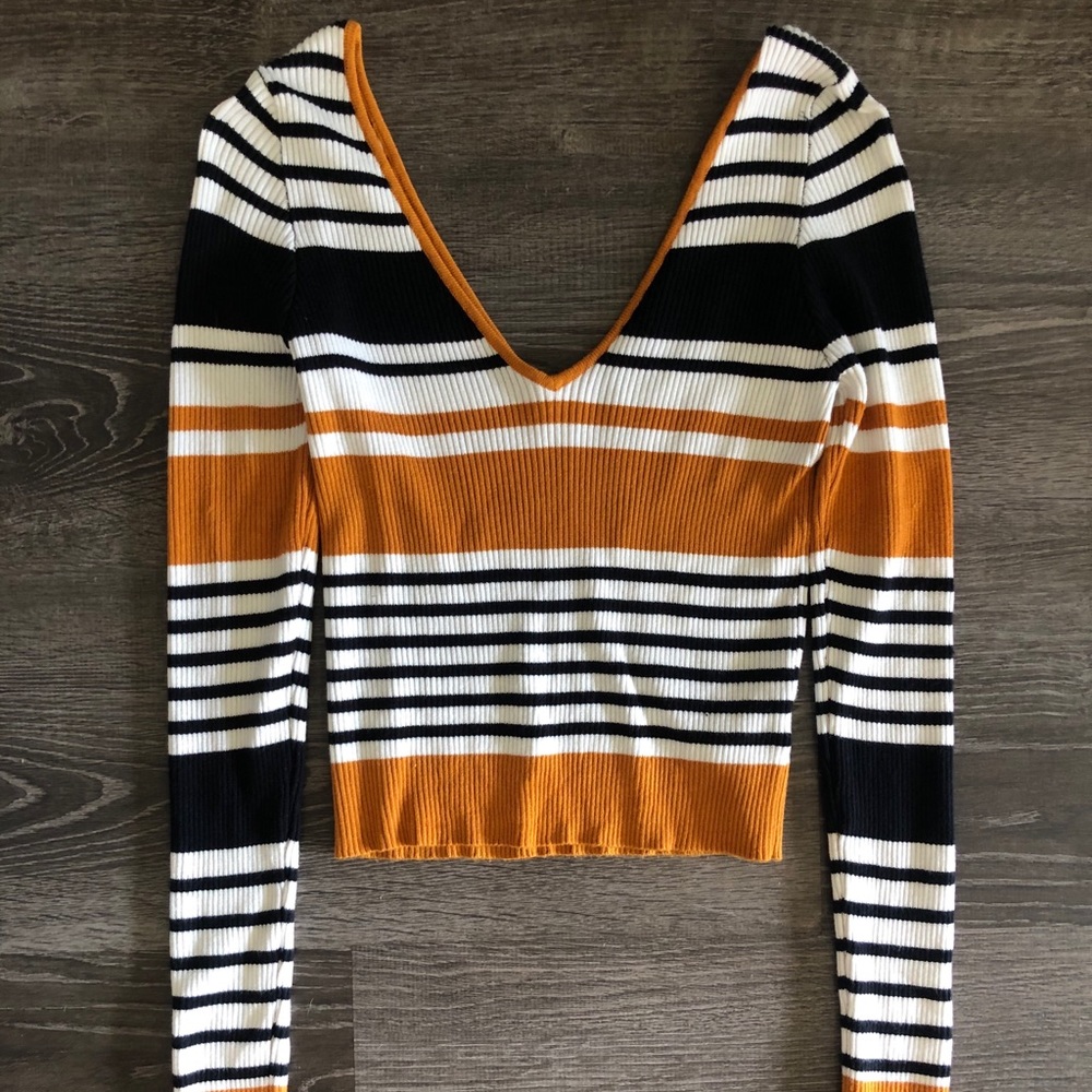 Striped Crop Sweater